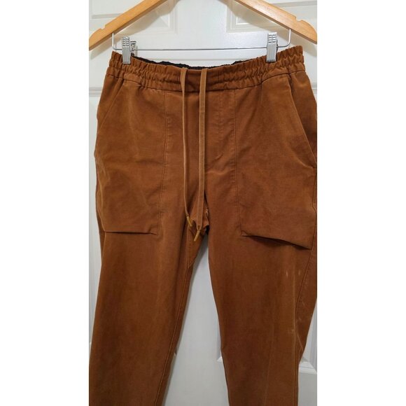 Lululemon UtiliTech Brown Men's Casual Elastic Waist Pants Pockets Size M - Picture 7 of 12